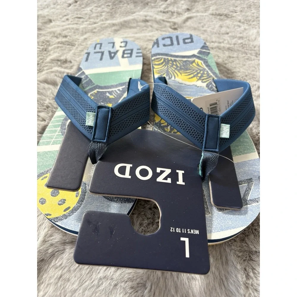 Izod flip flop beach pool shoes size L 11-12 New